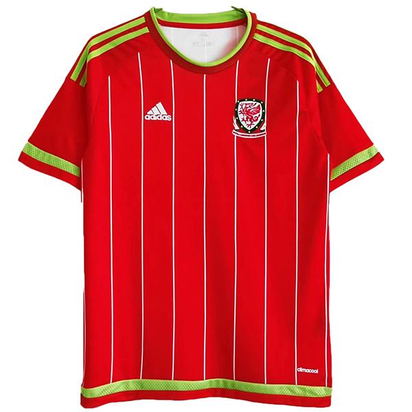 Wales maglia casalinga prima maglia da calcio sportiva da uomo della partita di calcio retrò 2015-2016